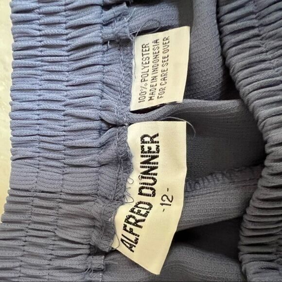 Alfred Dunner blue/purple Elastic waist light pants size 12 - Picture 2 of 2